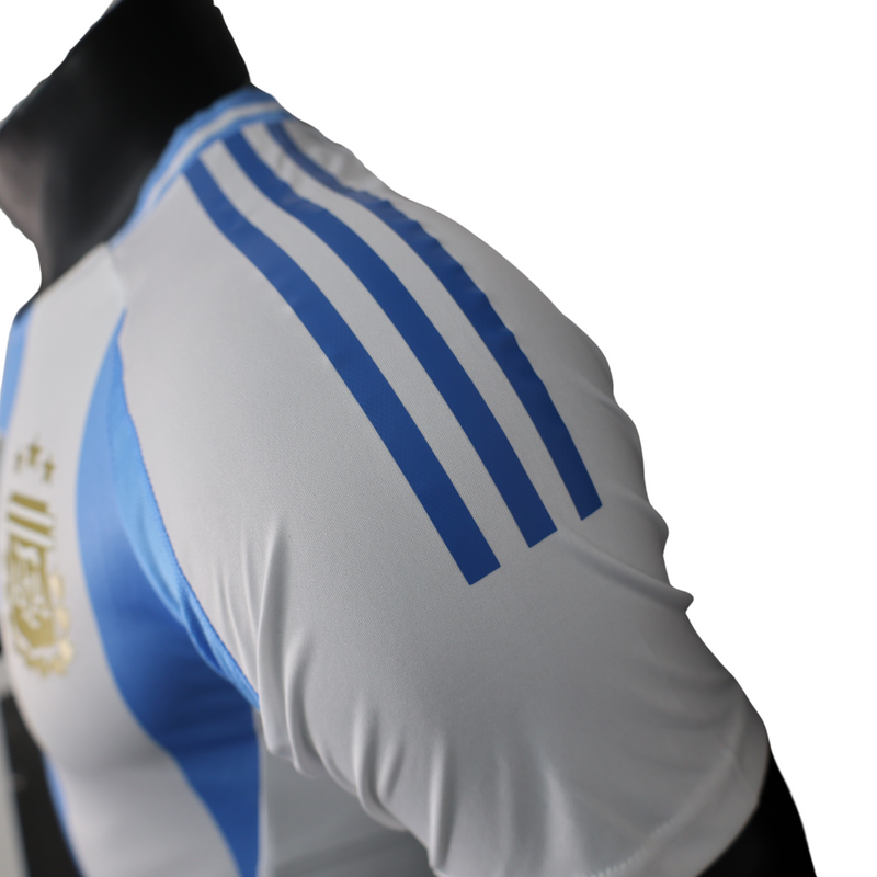 Camisa Argentina I Titular Adidas 24/25 Home - Versão Jogador Azul Branco - Seleção Argentina Messi