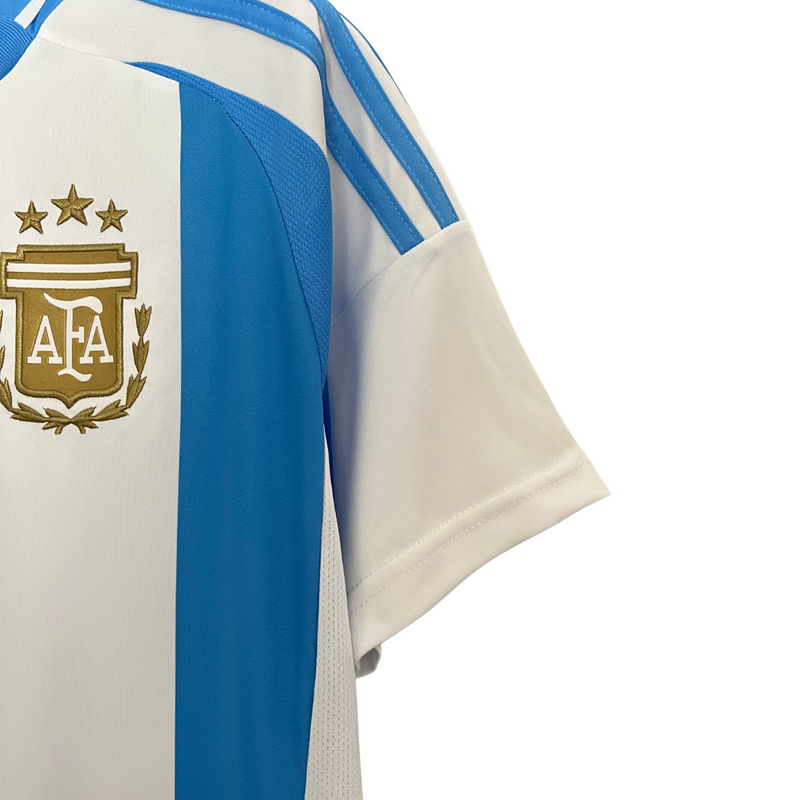 Camisa Argentina I Titular Adidas 24/25 Home - Versão Torcedor Azul Branco - Seleção Argentina Messi