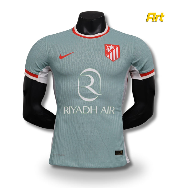 Camisa Atlético de Madrid II Away 24/2025 Riyadh Air Versão Jogador Azul Oceano Vermelho Branco - Nike