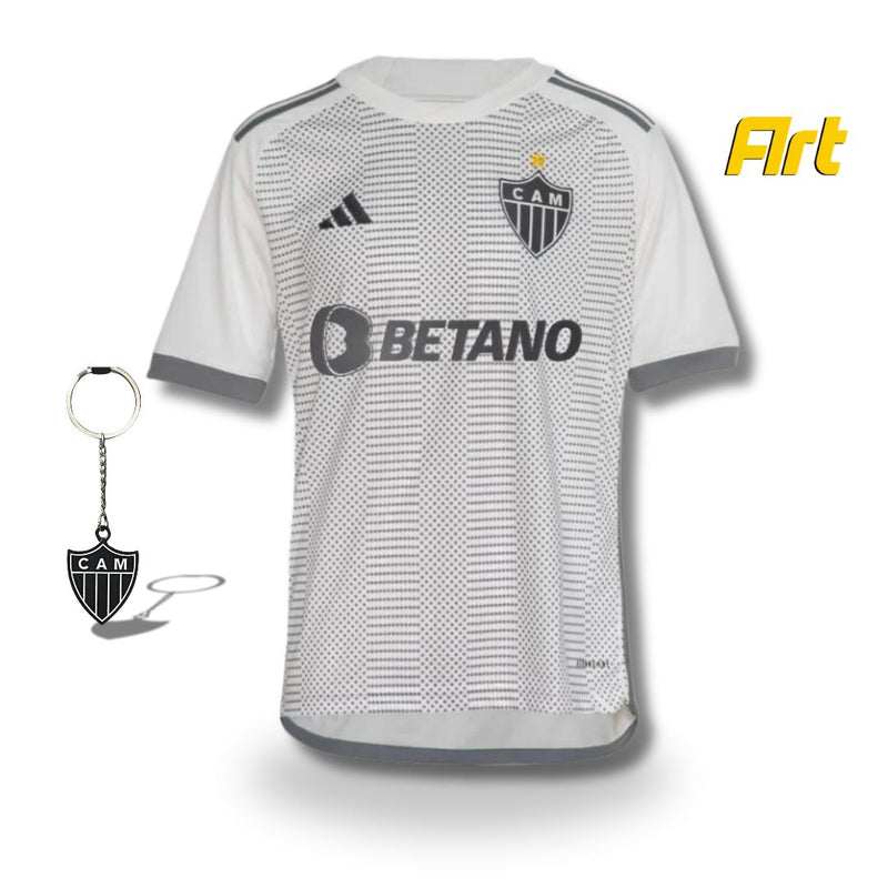 Camisa do Atlético Mineiro II 24/25 + Brinde Chaveiro - Versão Torcedor Branco