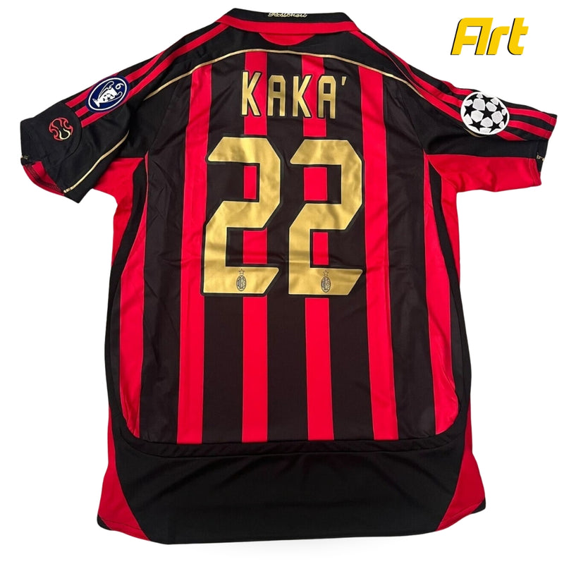 Camisa Milan Retrô I 2006/2007 - Vermelho Preto 7 Champions