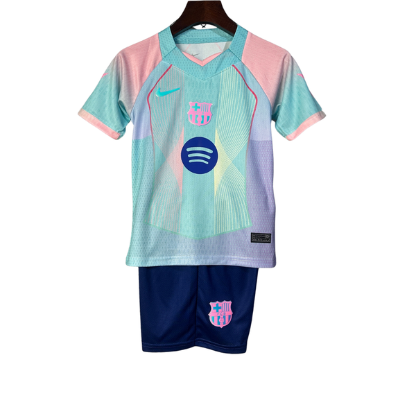 Kit Infantil Barcelona Edição Concept Nike - Azul Rosa
