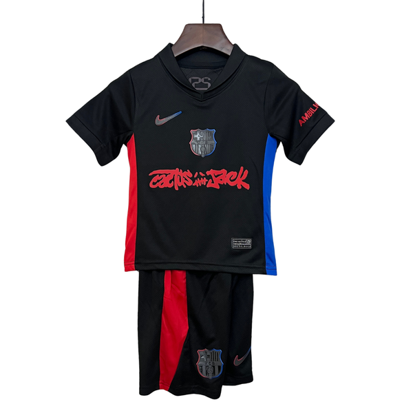 Kit Infantil Barcelona Edição Concept Nike Travis Scott Cactus
