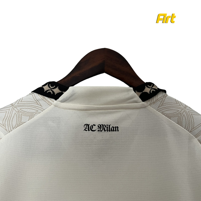 Camisa AC Milan Pleasures Puma Fourth 2023/24 - Versão Torcedor Bege