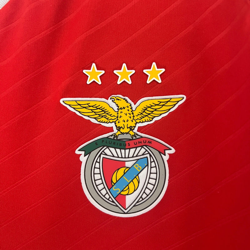 Camisa Benfica I Titular 24/25 Versão Torcedor Vermelho Branco Home