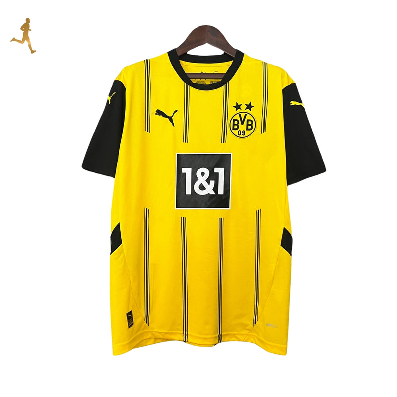 Camisa Borussia Dortmund I BVB Home 2024/2025 - Versão Torcedor Amarelo, Preto, Branco Puma