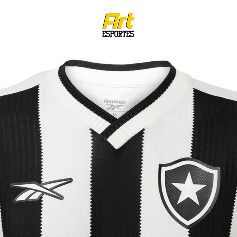 Camisa Botafogo I Masculina 24/2025 + Brinde Chaveiro - Versão Torcedor Preto Branco