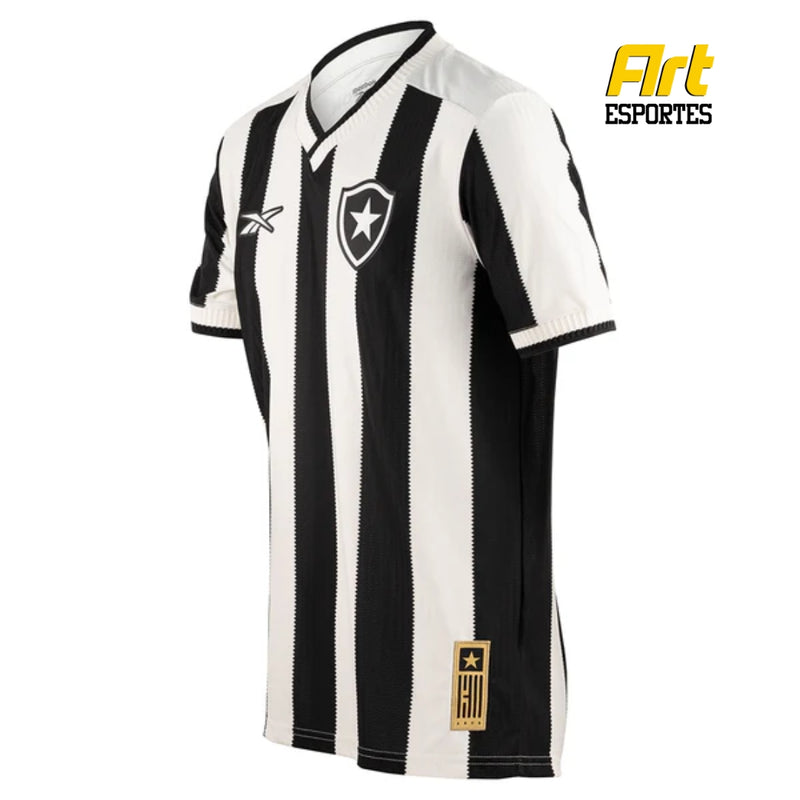 Camisa Botafogo I Masculina 24/2025 + Brinde Chaveiro - Versão Torcedor Preto Branco