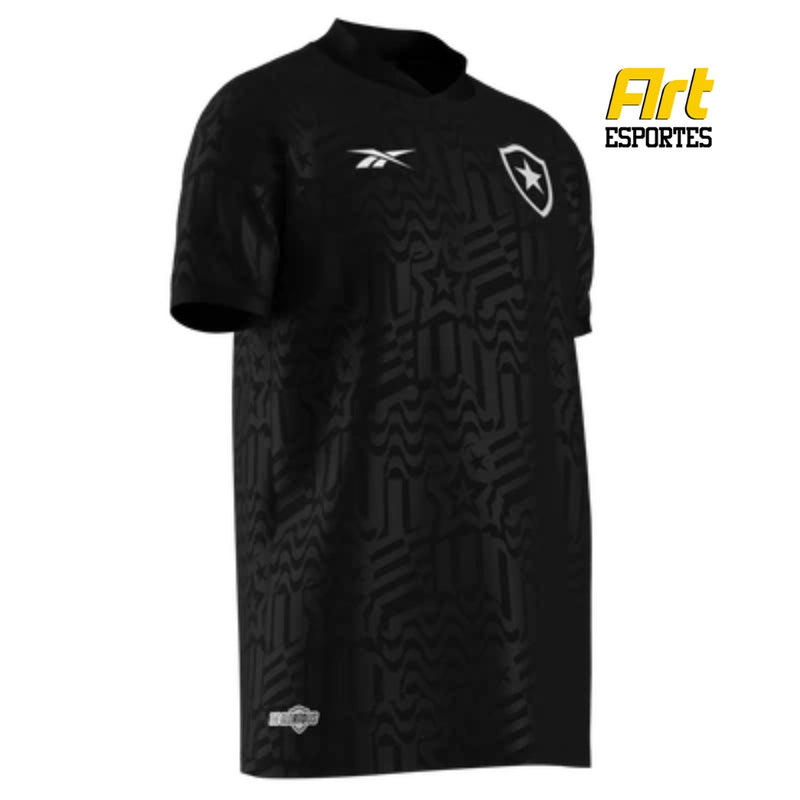 Camisa Botafogo II Masculina 23/2024 Reebok Versão Torcedor Preto Branco