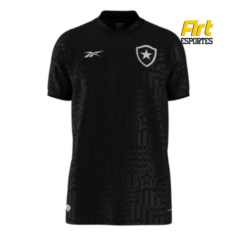 Camisa Botafogo II Masculina 23/2024 Reebok Versão Torcedor Preto Branco