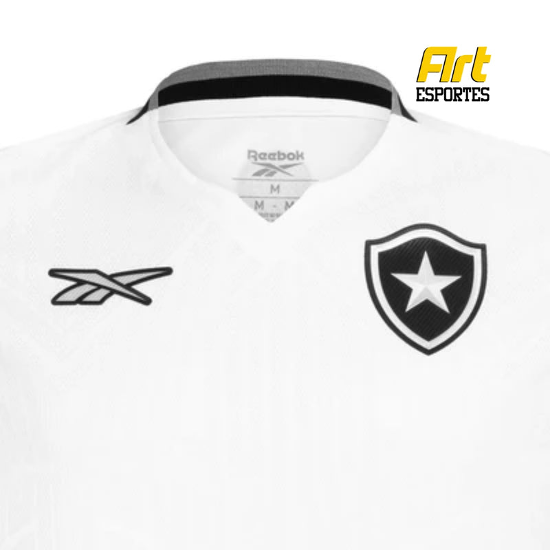 Camisa Botafogo III Masculina 24/2025 + Brinde Chaveiro - Versão Torcedor Branco Preto