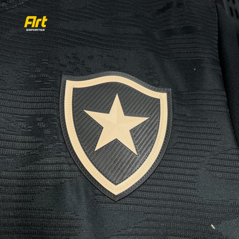 Camisa Botafogo II 2024/25  Masculino + Brinde Chaveiro - Torcedor Preto e Dourado