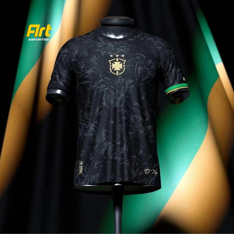 Camisa ''O Rei'' Pelé 10 Brasil 24/25 - Versão Torcedor Preto