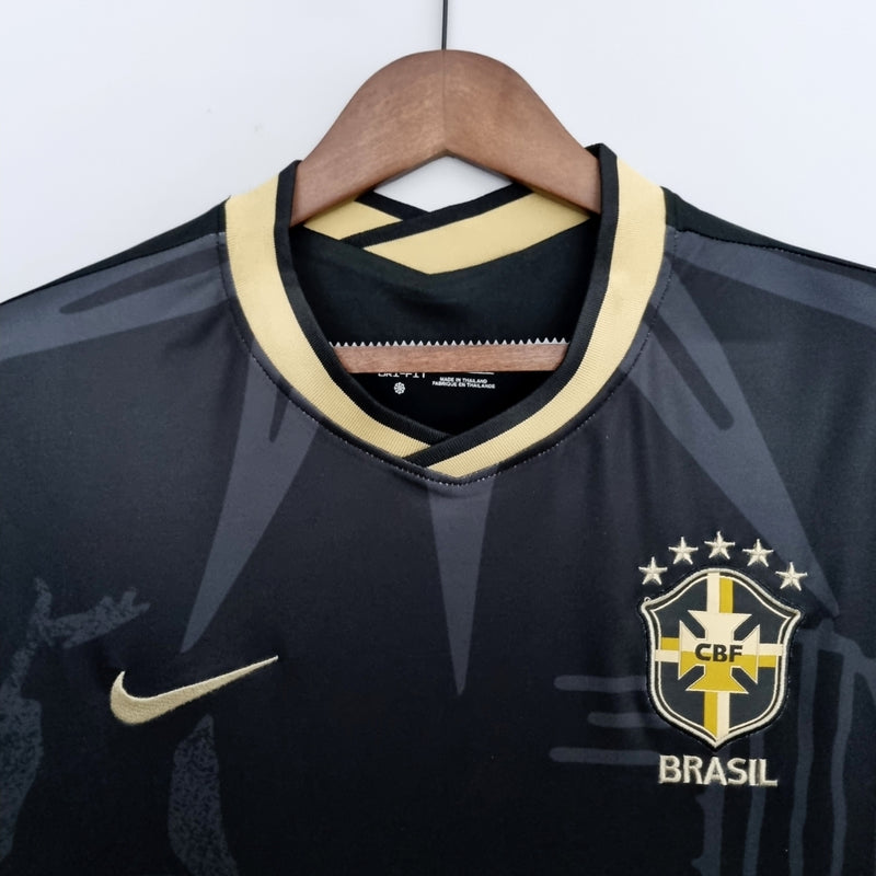 Camisa Brasil Concept Cactos 2022 - Versão Torcedor Preto e Dourado