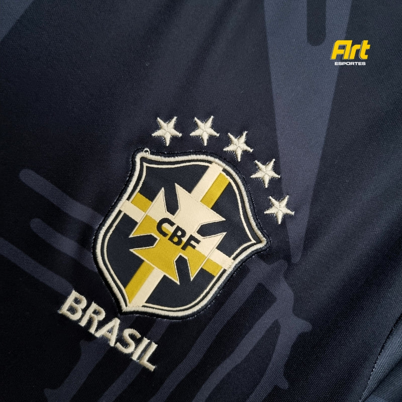 Camisa Brasil Concept Cactos 2022 - Versão Torcedor Preto e Dourado