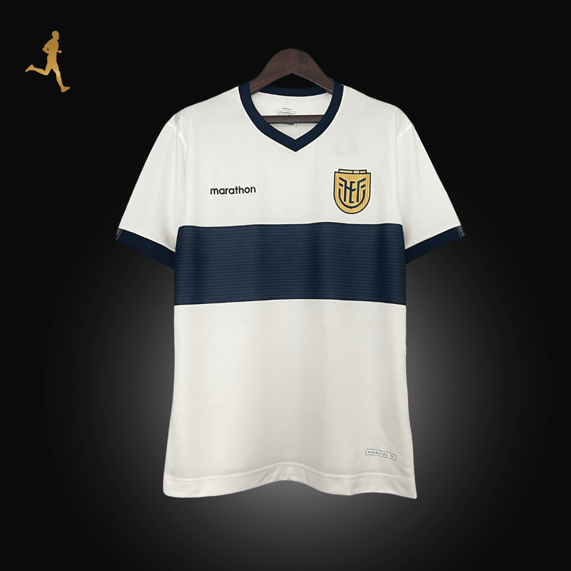 Camisa Equador Away Marathon 2024/2025 - Versão Torcedor Branco, Azul, Preto