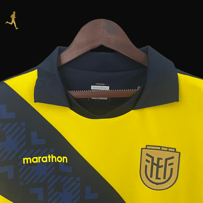 Camisa Titular Equador Home Marathon 2024/2025 - Versão Torcedor Amarela, Azul, Preto - Uniforme 1 Seleção Equador 24/25