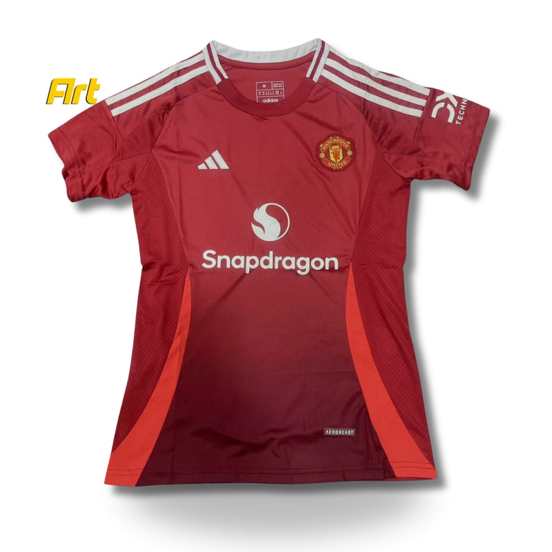 Camisa Manchester United I Feminina 2024/25 Adidas Vermelho