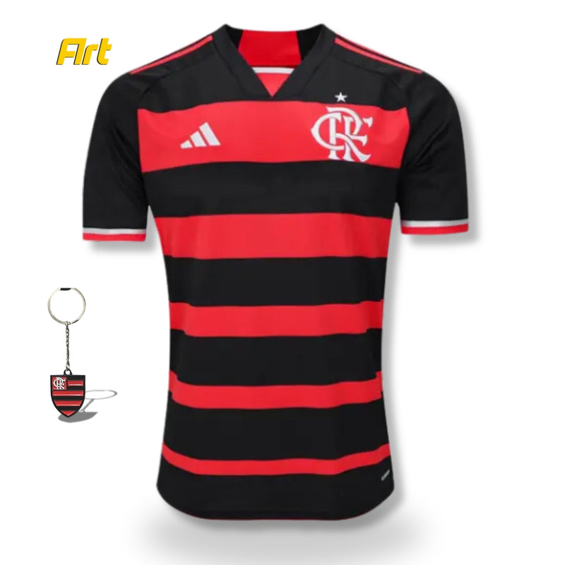 Camisa Flamengo I Masculina 24/2025 Adidas Versão Torcedor Vermelho Preto