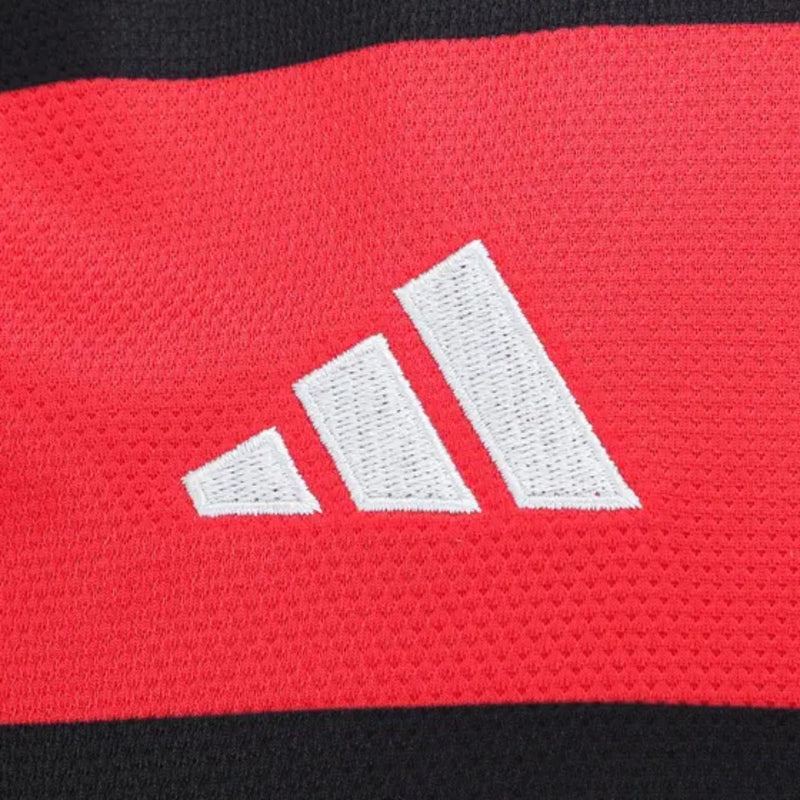 Camisa Flamengo I Masculina 24/2025 Adidas Versão Torcedor Vermelho Preto