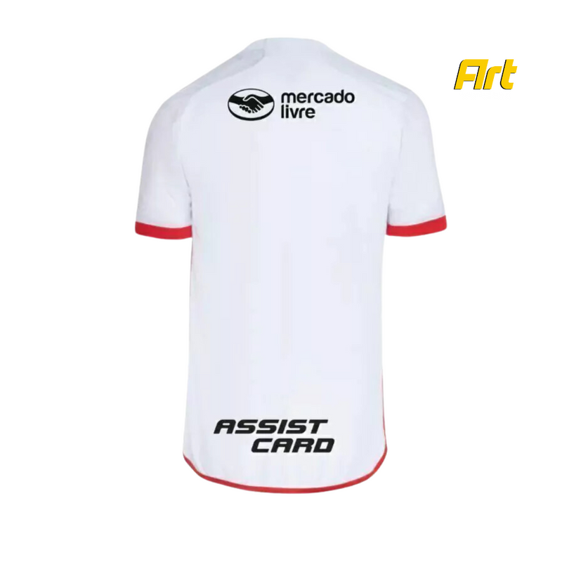 Camisa Flamengo II Masculina 24/2025 Adidas Versão Torcedor Branco Vermelho