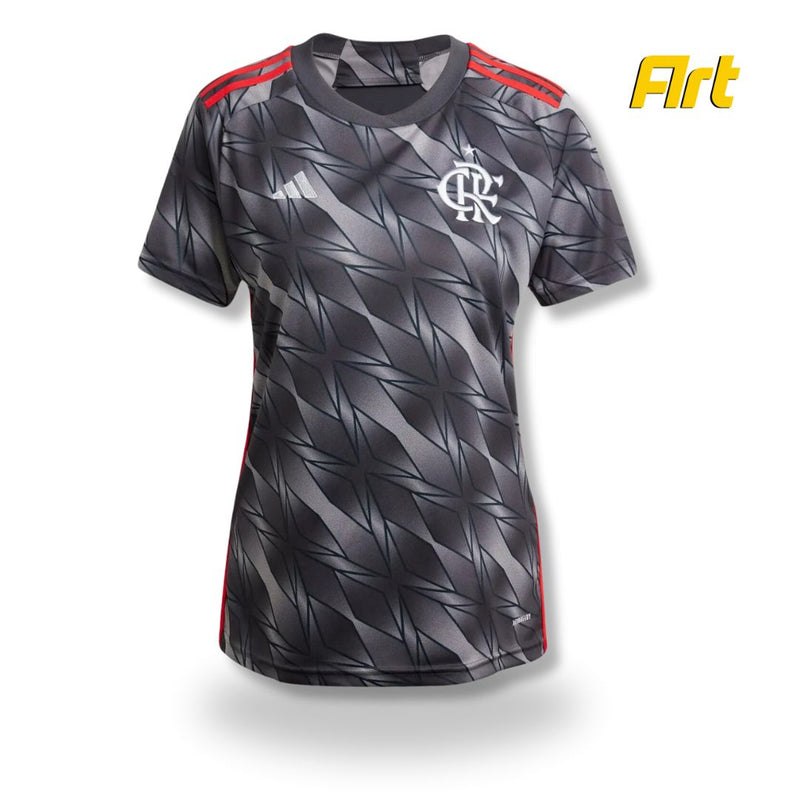 Camisa Flamengo III Third Feminina Adidas 24/25 - Versão Torcedor Cinza