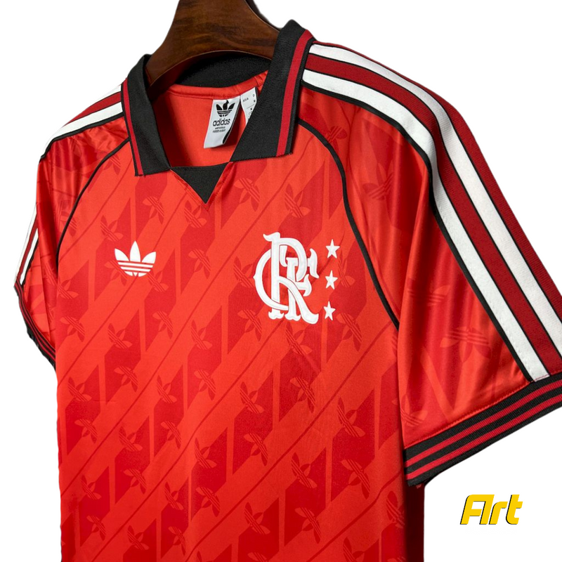 Camisa Flamengo Lifestyler "LFSTLR" 24/2025 Estilo Retrô + Brinde Chaveiro