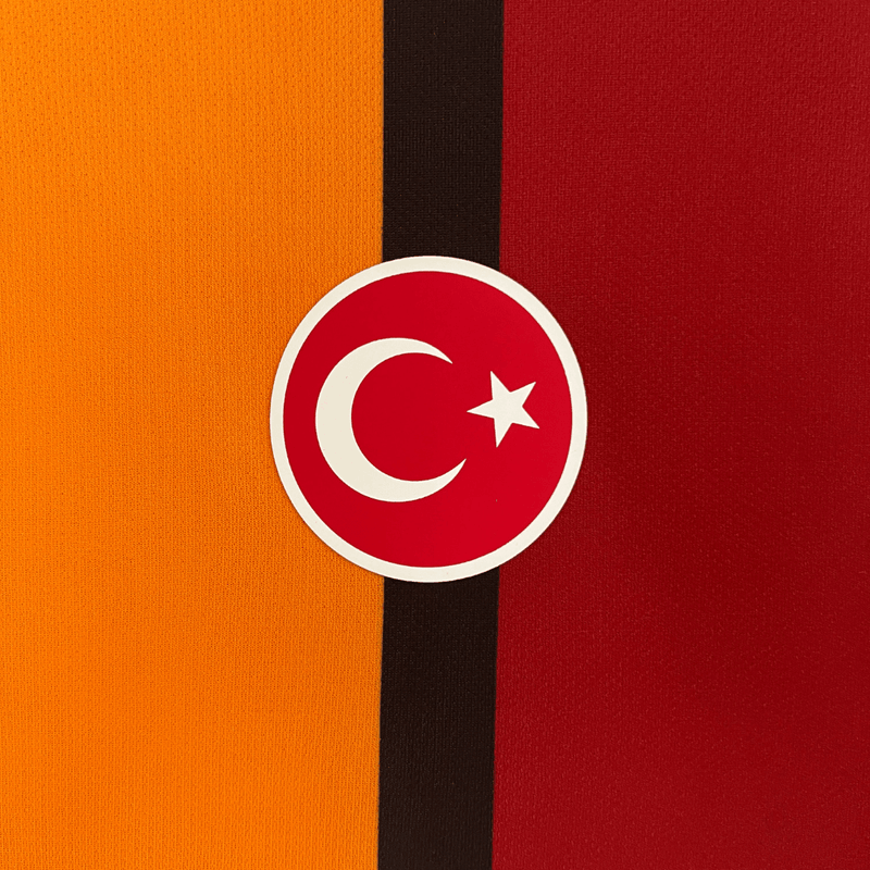 Camisa Galatasary I Home 2024-2025 Versão Torcedor Vermelha Laranja