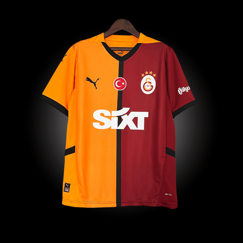 Camisa Galatasary I Home 2024-2025 Versão Torcedor Vermelha Laranja