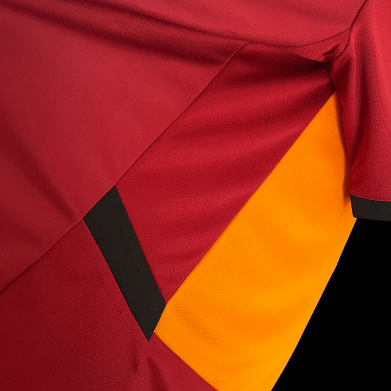 Camisa Galatasary I Home 2024-2025 Versão Torcedor Vermelha Laranja