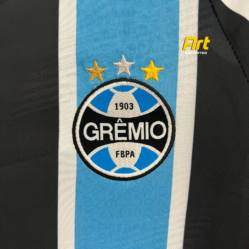 Camisa Grêmio I Feminino Umbro 24/25 - Versão Torcedor Azul e Preto