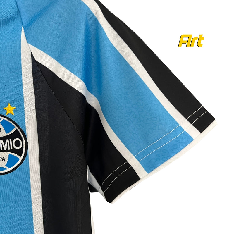 Camisa Grêmio I Feminino Umbro 24/25 - Versão Torcedor Azul e Preto