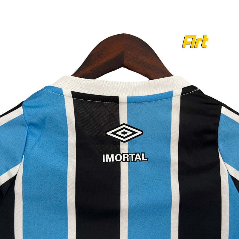 Camisa Grêmio I Feminino Umbro 24/25 - Versão Torcedor Azul e Preto