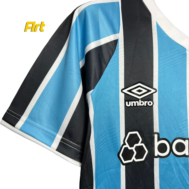 Camisa Grêmio I Masculina Umbro 24/25 - Versão Torcedor Azul e Preto