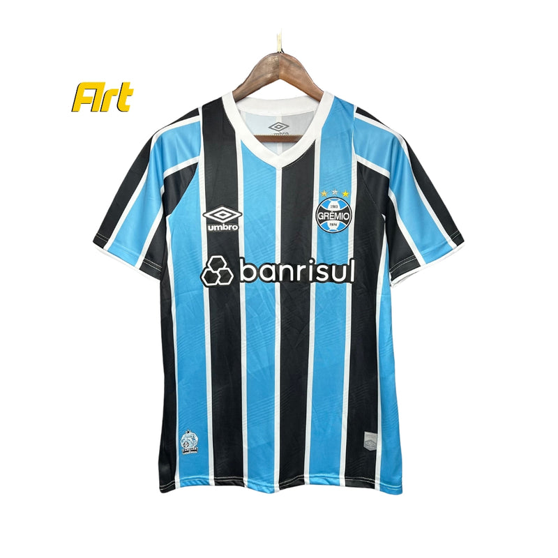 Camisa Grêmio I Masculina Umbro 24/25 - Versão Torcedor Azul e Preto