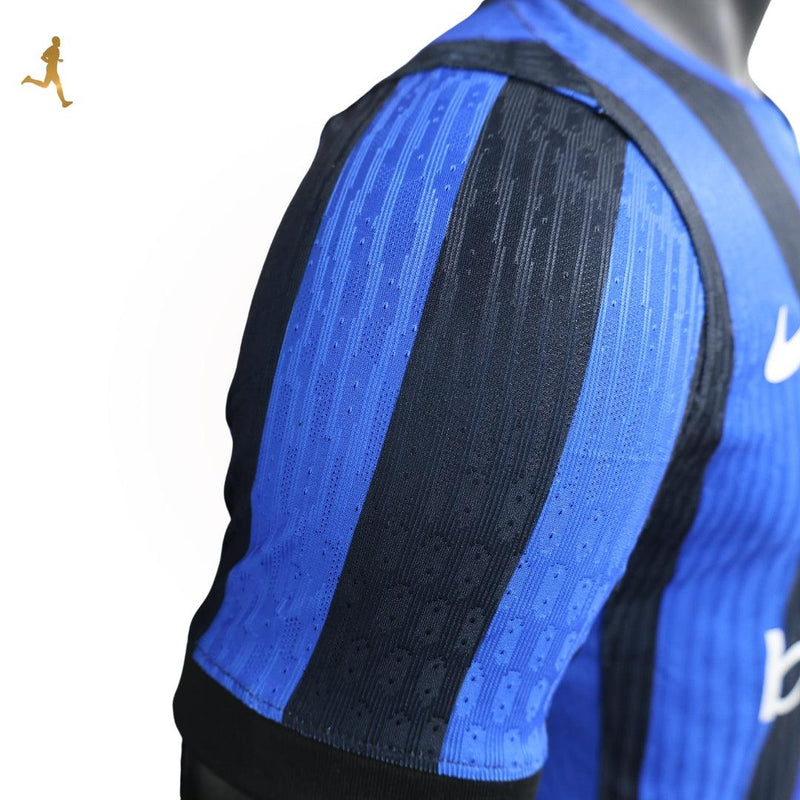 Camisa Inter de Milão I Home Titular 24/25 Betsson Versão Jogador Azul Preto Branco Nike Camisa da Inter 24/25