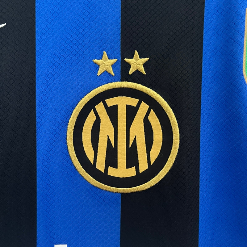 Camisa Inter de Milão I Titular 24/25 Versão Torcedor Azul Preto Branco Home - Edição 24/25 - Nike Camisa da Inter 24/25