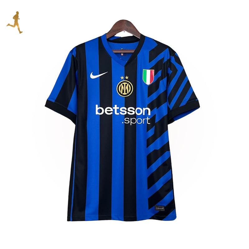 Camisa Inter de Milão I Titular 24/25 Versão Torcedor Azul Preto Branco Home - Edição 24/25 - Nike Camisa da Inter 24/25