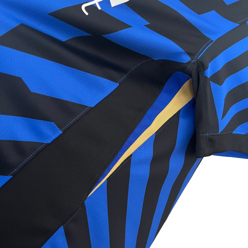 Camisa Inter de Milão I Titular 24/25 Versão Torcedor Azul Preto Branco Home - Edição 24/25 - Nike Camisa da Inter 24/25