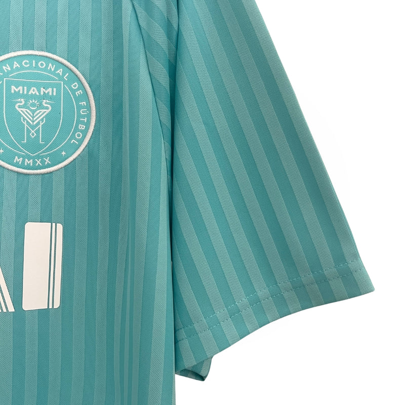 Camisa Inter Miami III Messi 24/2025 Adidas Versão Torcedor Verde Branco Laranja