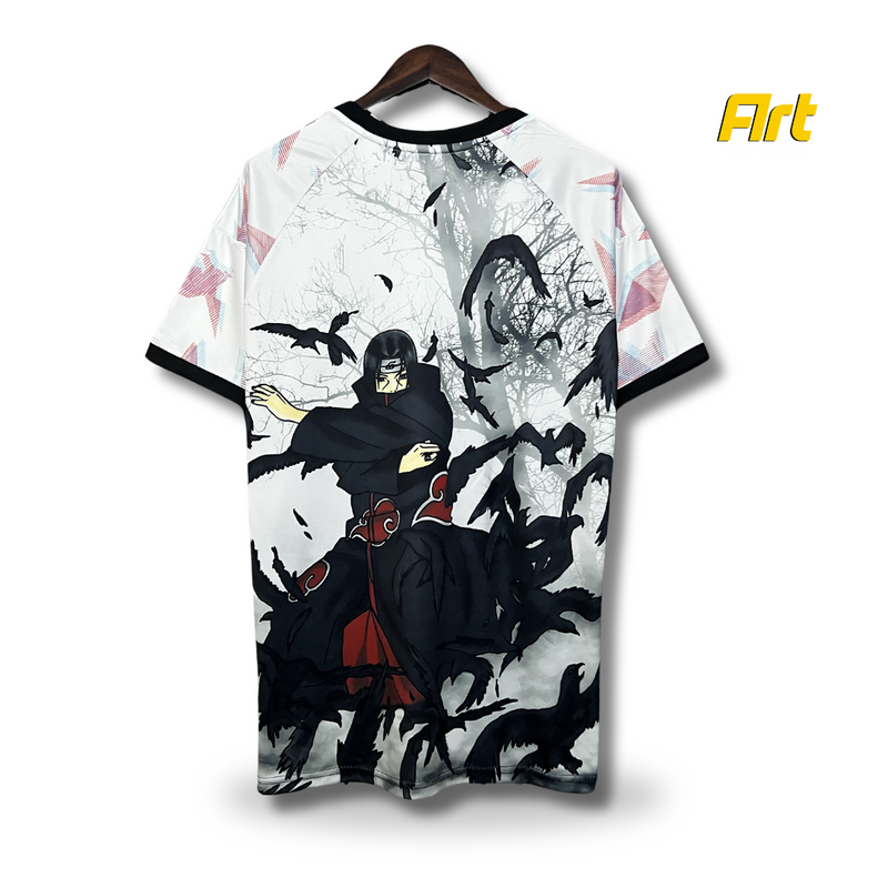 Camisa Japão Anime Itachi 24/25 - Torcedor Masculina - Branco com detalhes em Preto