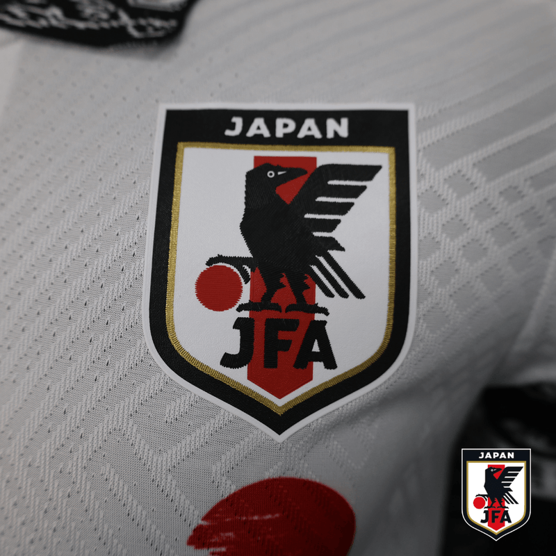 Camisa Japão Concept Versão Jogador 2023/24 - Branco, Preto, Vermelho - Seleção Japonesa Concept Adidas Gola Polo Preto e Branco