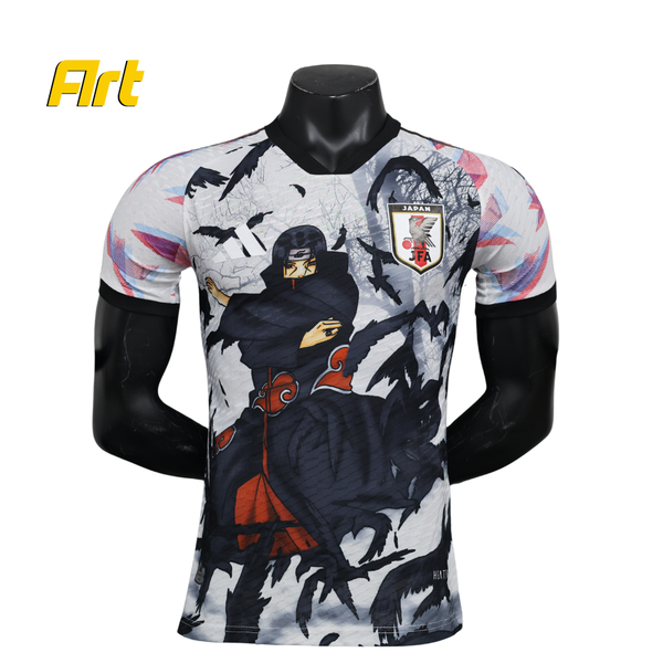 Camisa do Japão Edição Especial Itachi 2025 - Versão Jogador Naruto Branco Vermelho
