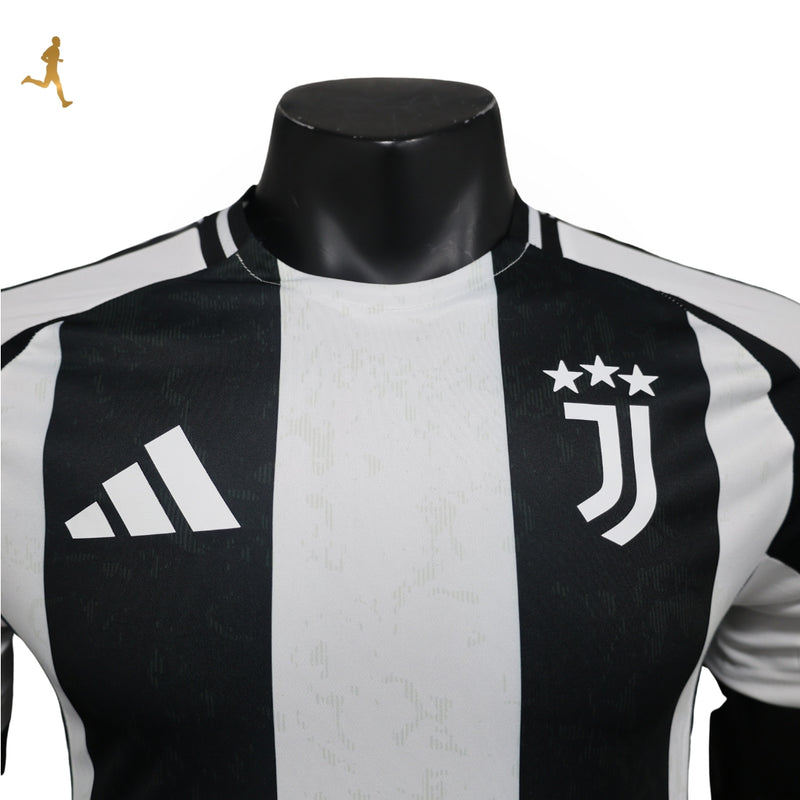 camisa-juventus-titular-I-home-cráteras-da-lua-branco-preto-gola-24-25-adidas-costas-frente-versão-jogador-silk-silkado-emborrachado