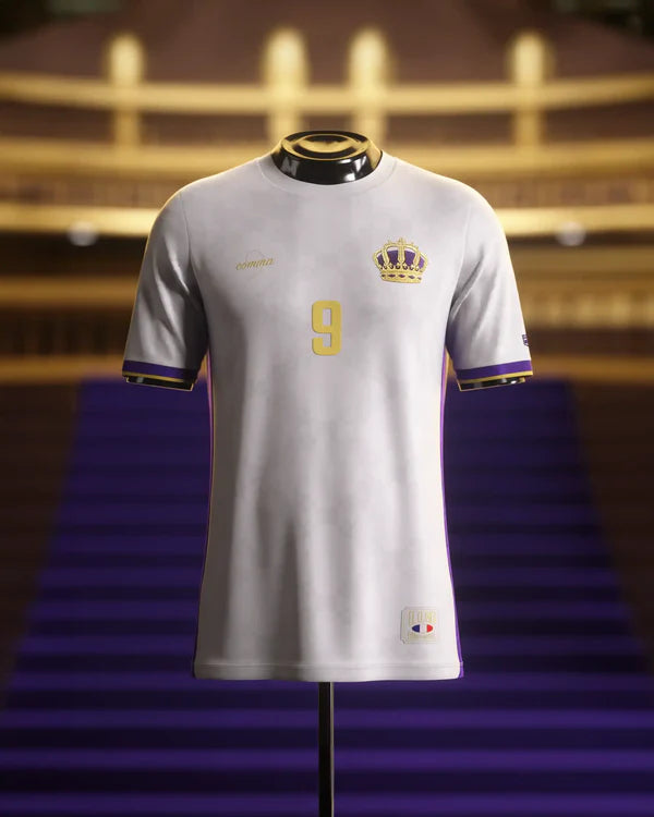 Camisa King Karim Benzema Madrid 24/25 - ''Legends Of Madrid'' Masculino Torcedor Branco