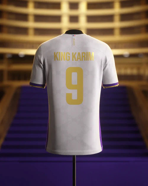 Camisa King Karim Benzema Madrid 24/25 - ''Legends Of Madrid'' Masculino Torcedor Branco