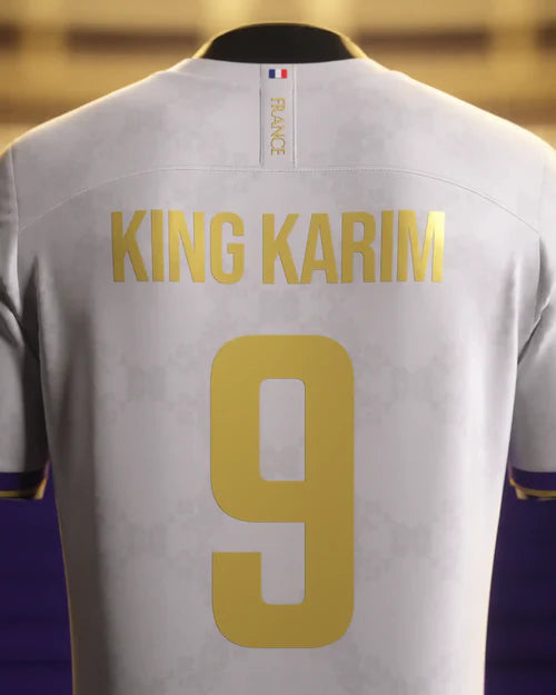 Camisa King Karim Benzema Madrid 24/25 - ''Legends Of Madrid'' Masculino Torcedor Branco