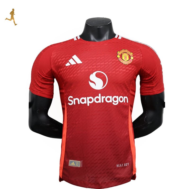 Camisa Manchester United I Home 24/25 Snapdragon Versão Jogador Camisa de Time Vermelho Branco - Adidas