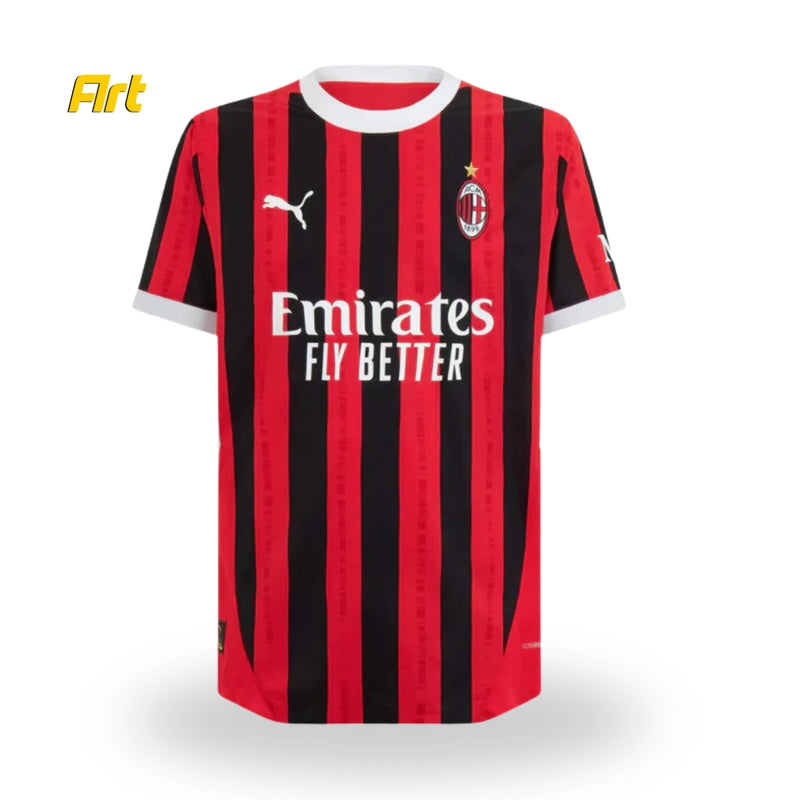 Camisa AC Milan I 2024/2025 Versão Torcedor Puma - Vermelho Preto