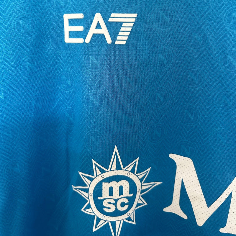 Camisa Napoli I Titular 24/25 Versão Torcedor Azul Home EA7